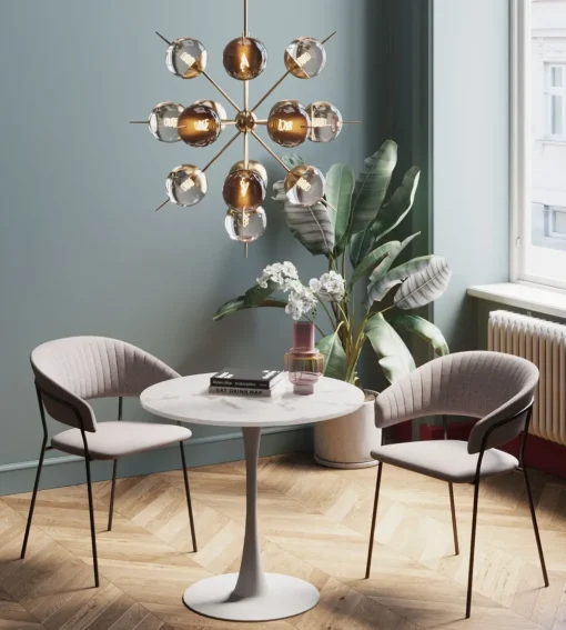 KARE Tisch Schickeria Marmor Weiß Ø80cm Clearance