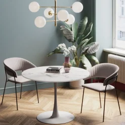 KARE Tisch Schickeria Marmor Weiß Ø110cm Discount