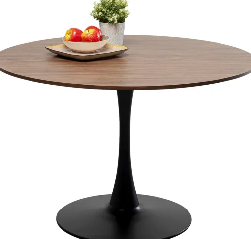 KARE Tisch Schickeria Walnussoptik Schwarz Ø110cm Best