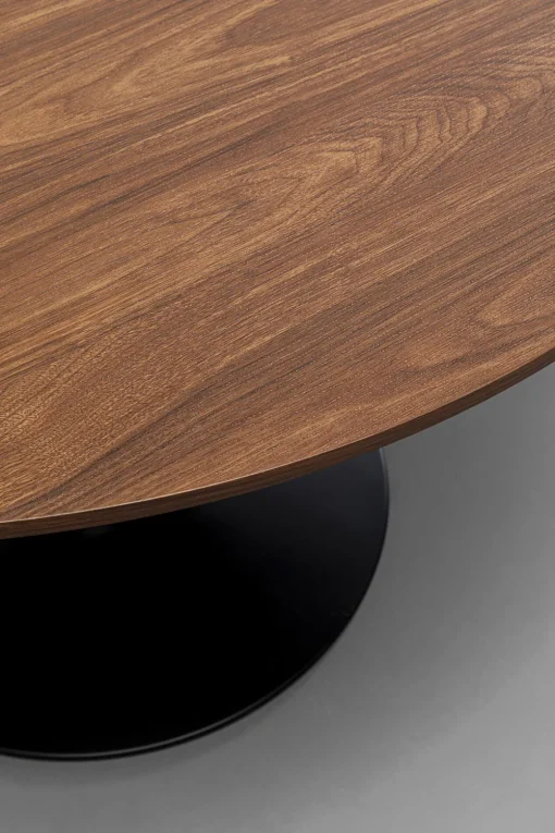 KARE Tisch Schickeria Walnussoptik Schwarz Ø110cm Best