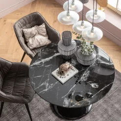 KARE Tisch Solo Marble Schwarz Ø110 Clearance