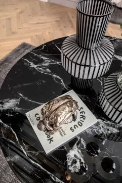 KARE Tisch Solo Marble Schwarz Ø110 Clearance