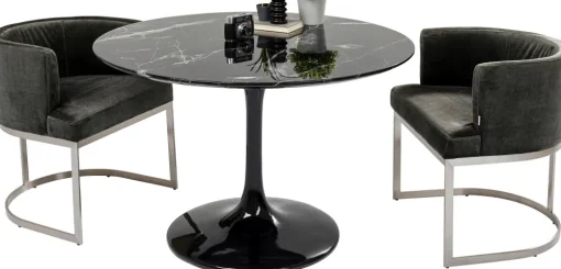 KARE Tisch Solo Marble Schwarz Ø110 Clearance