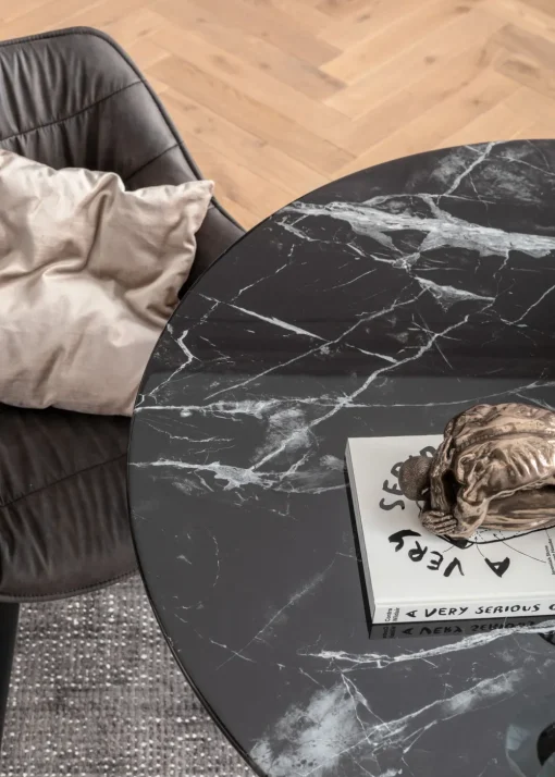 KARE Tisch Solo Marble Schwarz Ø110 Clearance