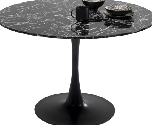KARE Tisch Veneto Marmor Schwarz Ø110cm Best