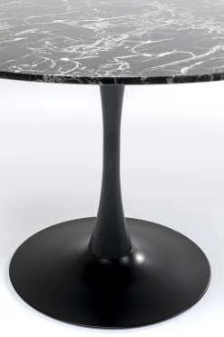 KARE Tisch Veneto Marmor Schwarz Ø110cm Best