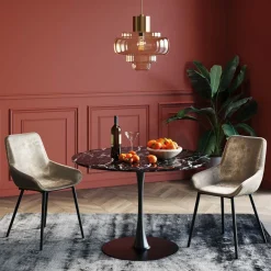 KARE Tisch Veneto Marmor Schwarz Ø110cm Best