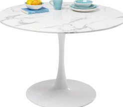 KARE Tisch Veneto Marmor Weiß Ø110cm Fashion