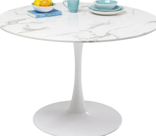 KARE Tisch Veneto Marmor Weiß Ø110cm Fashion