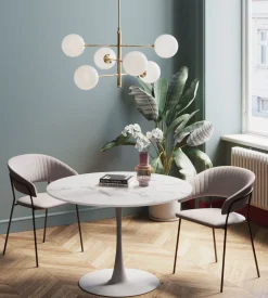 KARE Tisch Veneto Marmor Weiß Ø110cm Fashion