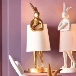KARE Tischleuchte Animal Rabbit Gold/Weiß 50cm Hot