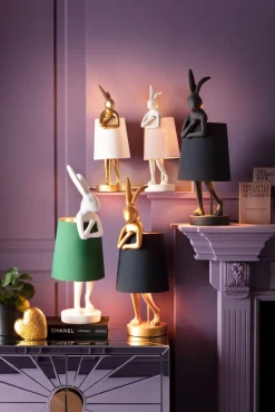 KARE Tischleuchte Animal Rabbit Gold/Weiß 50cm Hot