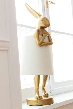KARE Tischleuchte Animal Rabbit Gold/Weiß 50cm Hot