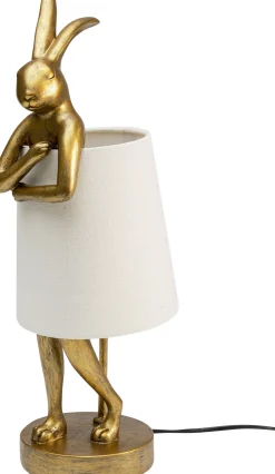 KARE Tischleuchte Animal Rabbit Gold/Weiß 50cm Hot