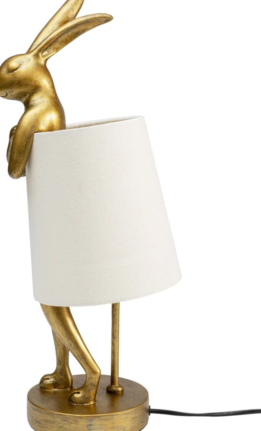 KARE Tischleuchte Animal Rabbit Gold/Weiß 50cm Hot