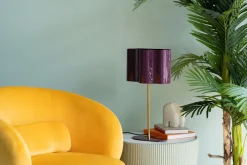 KARE Tischleuchte Cloudy Oval Pflaume 49cm Online