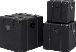 KARE Truhe Voyage Schwarz (3/Set) Sale