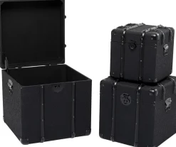 KARE Truhe Voyage Schwarz (3/Set) Sale