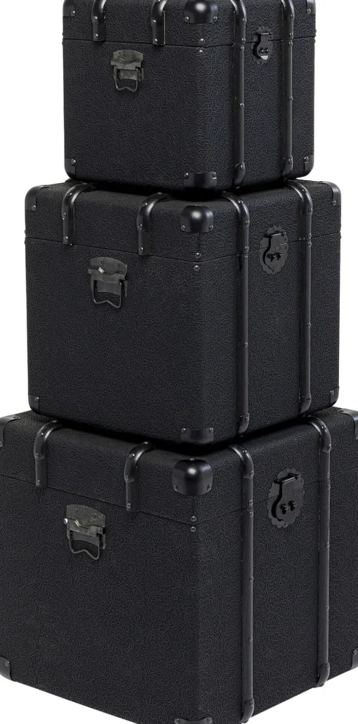 KARE Truhe Voyage Schwarz (3/Set) Sale