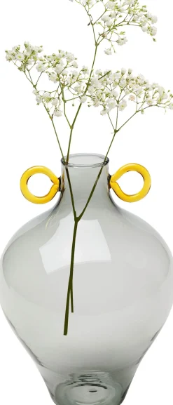 KARE Vase Amore Handle Grau 23cm Fashion