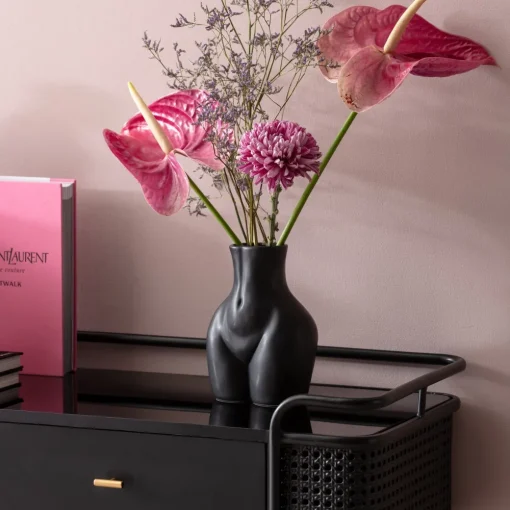 KARE Vase Donna Schwarz 22cm Hot