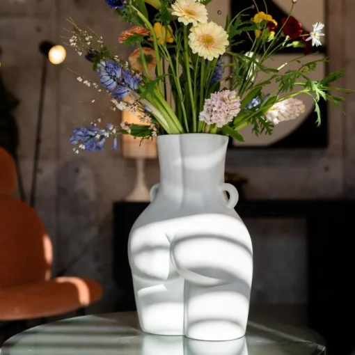 KARE Vase Donna Weiß 40cm Outlet