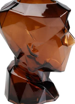 KARE Vase Prisma Face Braun 30cm Outlet