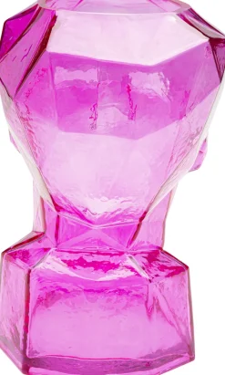 KARE Vase Prisma Face Pink 30cm Fashion