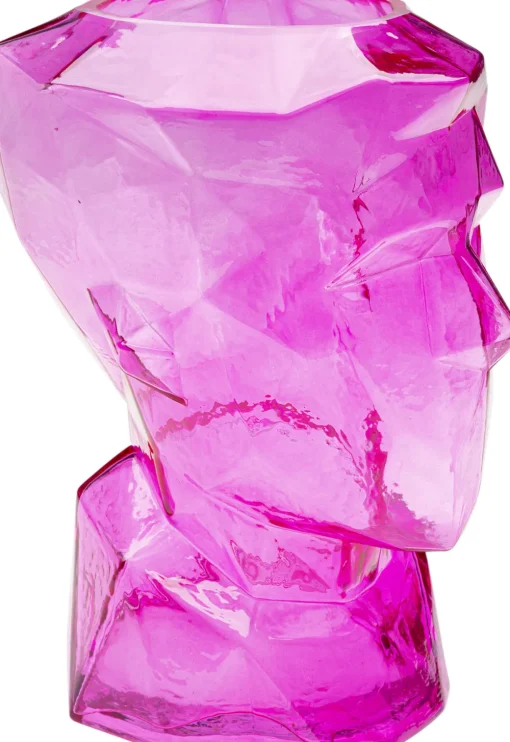 KARE Vase Prisma Face Pink 30cm Fashion