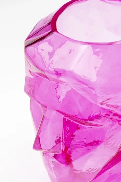 KARE Vase Prisma Face Pink 30cm Fashion