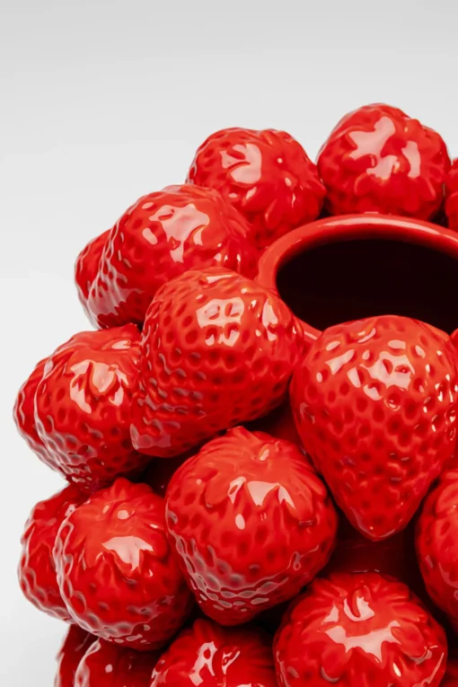 KARE Vase Strawberries Rot 30cm Fashion