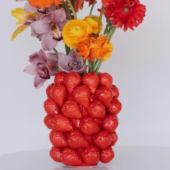 KARE Vase Strawberries Rot 24cm Sale
