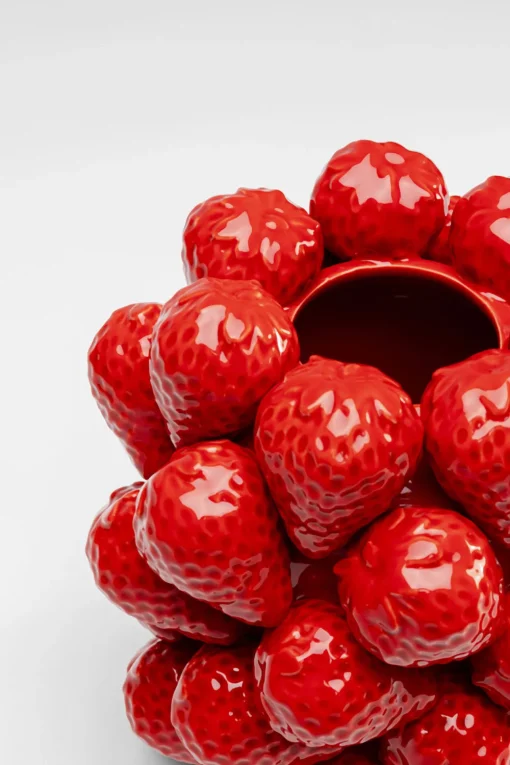 KARE Vase Strawberries Rot 24cm Sale