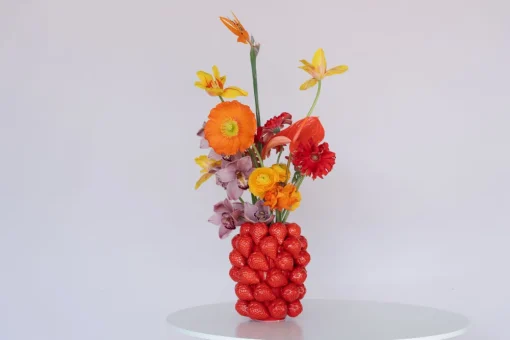 KARE Vase Strawberries Rot 24cm Sale