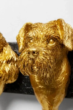 KARE Wandgarderobe Dog Family Gold 31cm Online