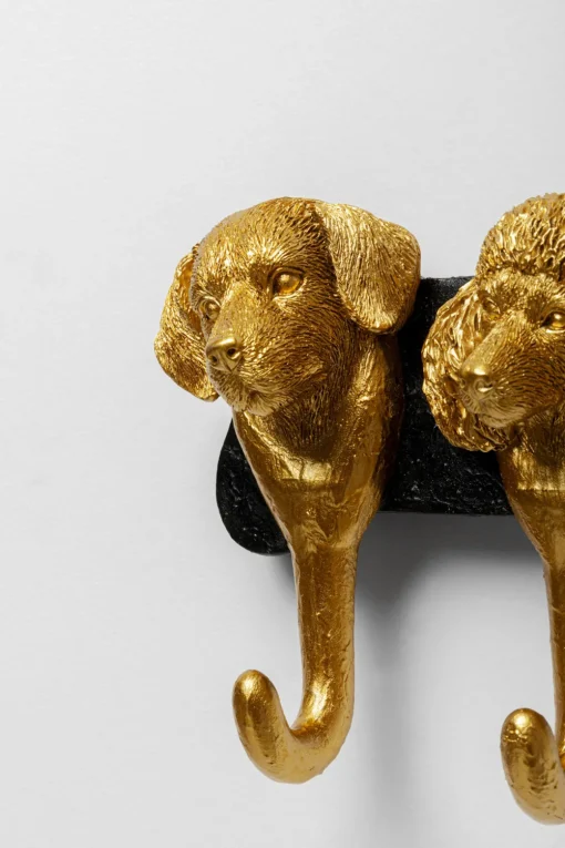 KARE Wandgarderobe Dog Family Gold 31cm Online