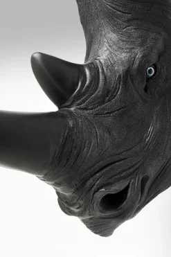 KARE Wandobjekt Rhino Head Antique Schwarz 22x43cm Online