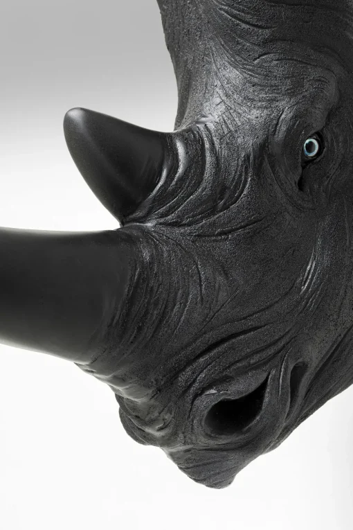 KARE Wandobjekt Rhino Head Antique Schwarz 22x43cm Online