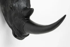 KARE Wandobjekt Rhino Head Antique Schwarz 22x43cm Online