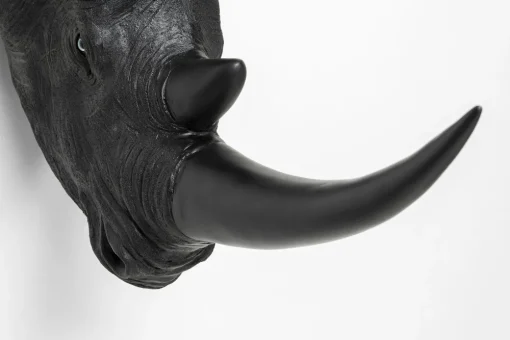 KARE Wandobjekt Rhino Head Antique Schwarz 22x43cm Online