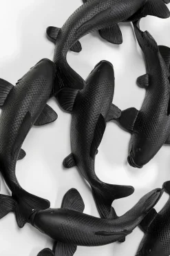 KARE Wandobjekt School of Koi Schwarz Ø160cm Online