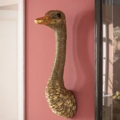 KARE Wandschmuck Ostrich Gold 19x72cm Online