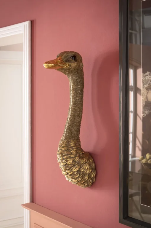 KARE Wandschmuck Ostrich Gold 19x72cm Online