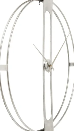 KARE Wanduhr Clip Silber Ø60cm Discount