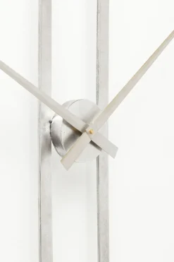 KARE Wanduhr Clip Silber Ø60cm Discount