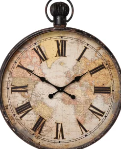 KARE Wanduhr European Map 96cm Clearance