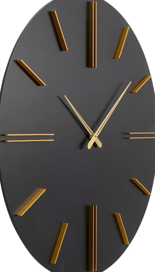 KARE Wanduhr Luca Schwarz Ø70cm New