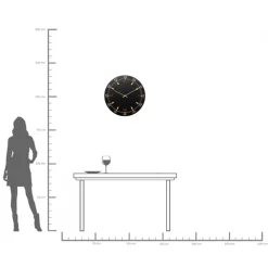 KARE Wanduhr Milk Bar Schwarz Ø60cm Outlet