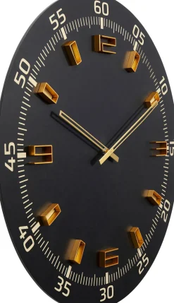 KARE Wanduhr Milk Bar Schwarz Ø60cm Outlet