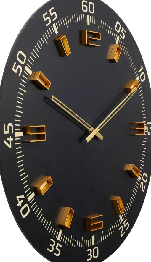 KARE Wanduhr Milk Bar Schwarz Ø60cm Outlet